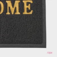 Коврик придверный Доляна Welcome, с окантовкой, 38&times;58 см, цвет серый