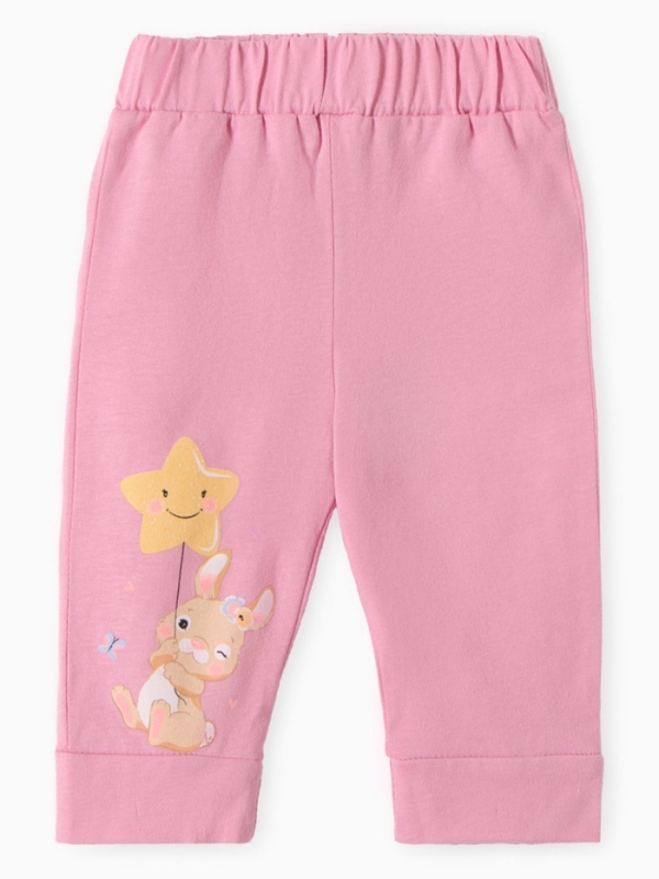 Штанишки (ползунки) детские "Зайка", цвет розовый, рост 68