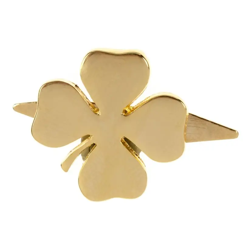 Шильдик &laquo;Счастливый клевер&raquo;, золотистый