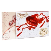 Дизайн №1 "С Днем влюбленных !" / &laquo;Шоколадное Ассорти&raquo; 200г. №4 / ПЕНАЛ