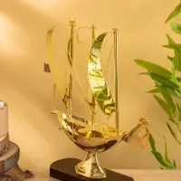 Корабль сувенирный, 26.5&times;9.5&times;31 см, латунь