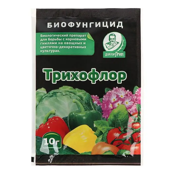 Биопрепарат для борьбы с грибными заболеваниями растений &laquo;Трихофлор&raquo;, 10 г