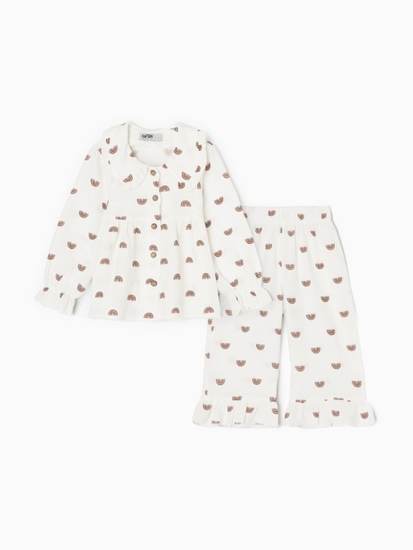 Пижама детская (рубашка и брюки) KAFTAN "Радуга" р.36 (134-140 см)