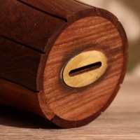 Копилка "Бочка" 10х10х12 см, манговое дерево Копилка "Бочка" 10х10х12 см, манговое дерево