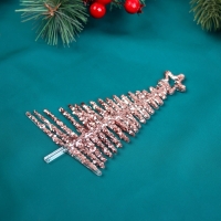 Украшение ёлочное "Ёлочка сияние звезда" 14х8 см, розовый