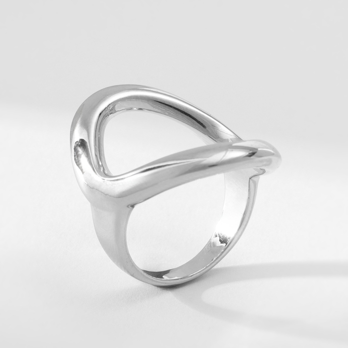 Кольцо металл «Тренд» овал, цвет серебро, размер 18 Кольцо металл «Тренд» овал, цвет серебро, размер 18