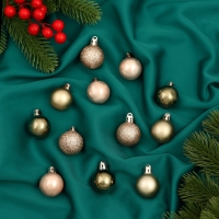 Набор шаров пластик d-3 см, 12 шт "Шедар" нежность, Набор шаров пластик d-3 см, 12 шт "Шедар" нежность,