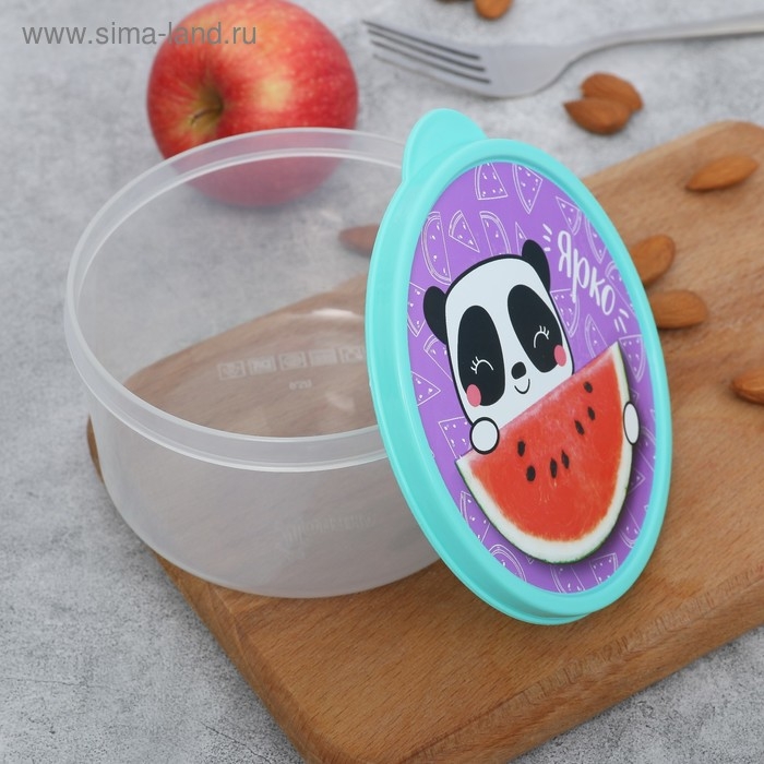 Ланч-бокс круглый &laquo;Ярко&raquo;, 500 мл