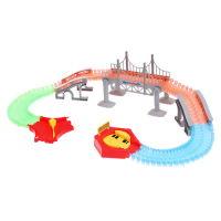 Автотрек &laquo;Магический Трек&raquo;, гибкий, светится в темноте, 198 деталей, поворот