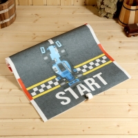 Лежак для бани с принтом "Ралли" 150х50 см Лежак для бани с принтом "Ралли" 150х50 см