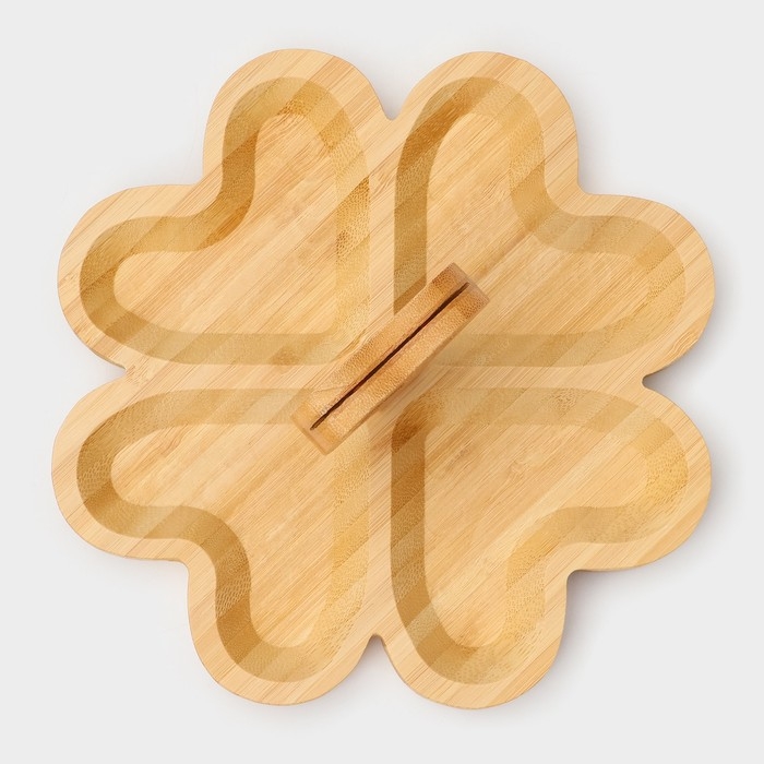 Менажница Доляна &laquo;Цветок&raquo;, 19,5&times;19,5 см, бамбук