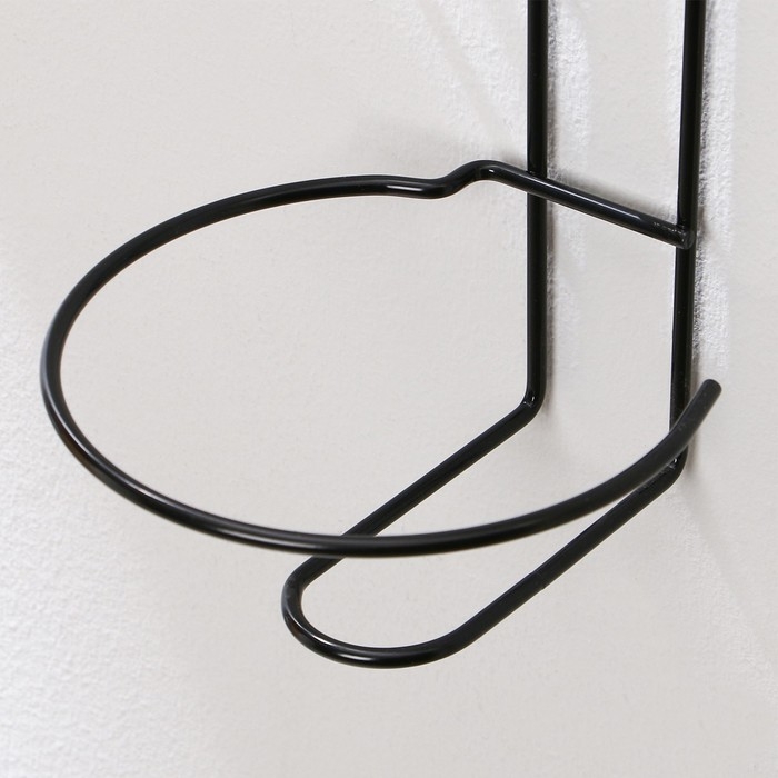 Подвес для кашпо настенный &laquo;Одиночка&raquo;, d = 16 см, чёрный