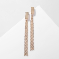 Серьги висячие &laquo;Стиль&raquo; цепочки, цвет золото