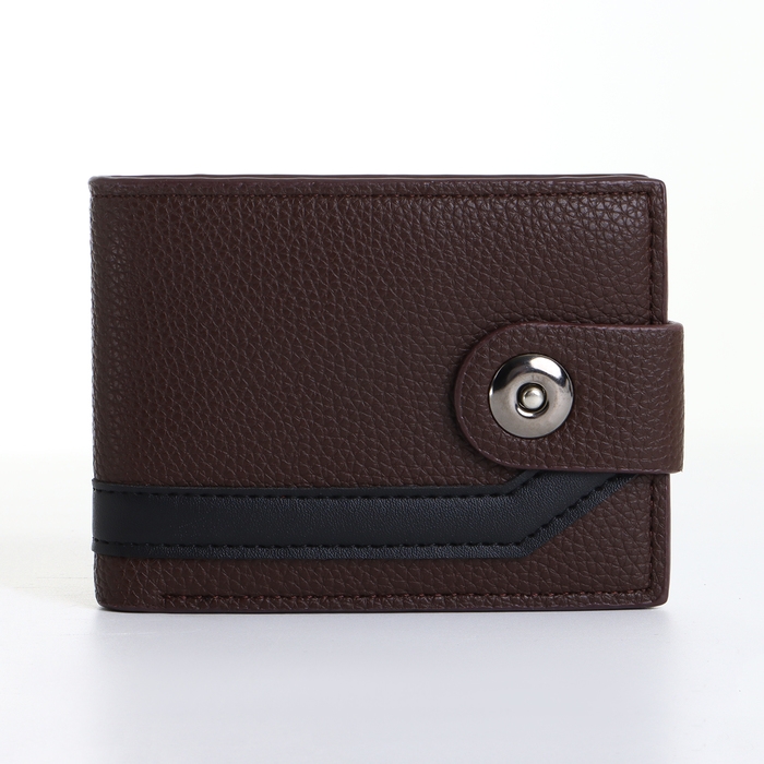 Портмоне мужское на магните, цвет коричневый Портмоне мужское на магните, цвет коричневый