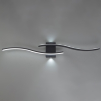 Бра "Волны" LED 35Вт 6000К чёрный 100х6х15 см Бра "Волны" LED 35Вт 6000К чёрный 100х6х15 см