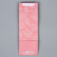 Пакет подарочный под бутылку, упаковка, &laquo;Поздравляю&raquo;, 36 х 13 х 10 см