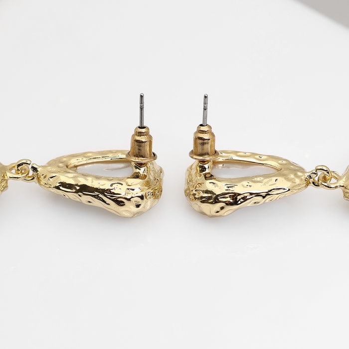 Серьги с жемчугом &laquo;Гавань&raquo; сознание, цвет золото