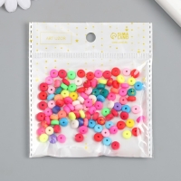 Бусины для творчества PVC "Колечки. Яркий микс" набор 112 шт 0,7х0,7х0,3 см
