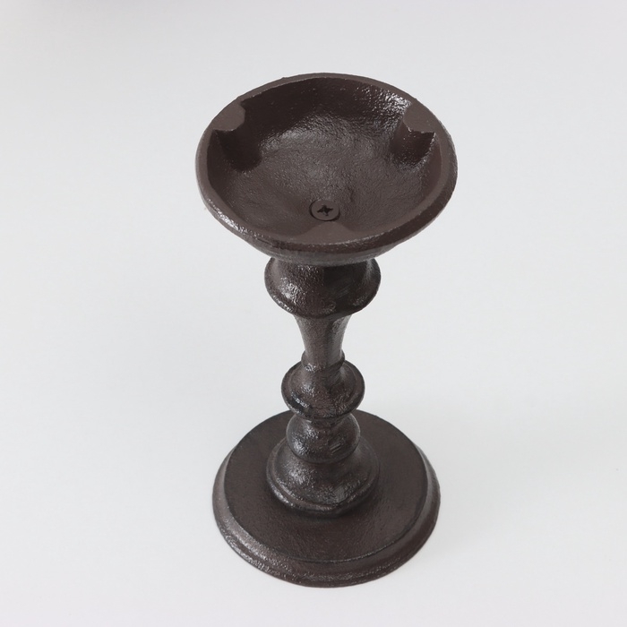 Подсвечник чугун на 1 свечу "Белль" d=7 см 9,6х9,6х20,3 см