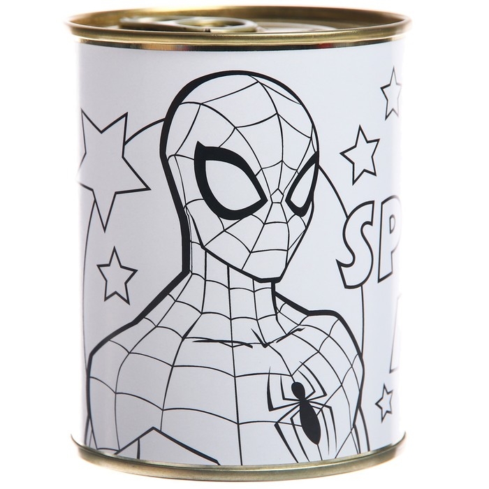 Копилка-раскраска с красками Копилка-раскраска с красками "На подарок герою", Человек-Паук