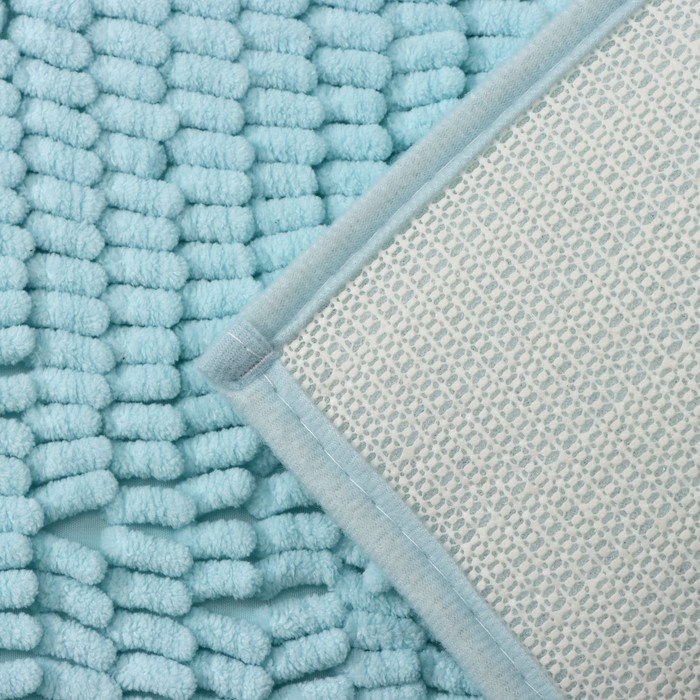 Коврик для дома Доляна &laquo;Букли длинные&raquo;, 40&times;60 см, цвет голубой