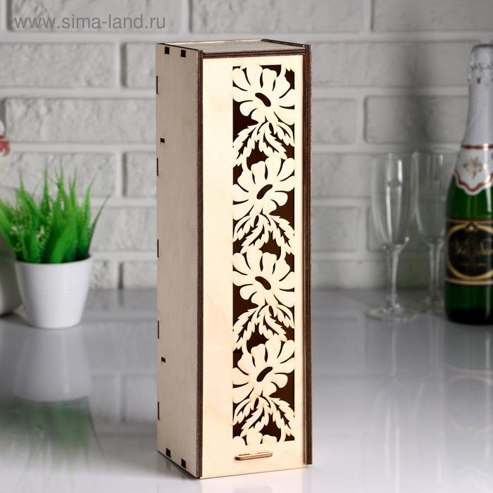 Коробка для вина с ромашками 38*11*11 см Коробка для вина с ромашками 38*11*11 см