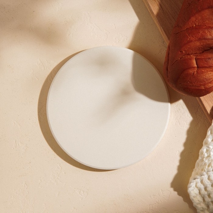 Пекарский камень SL Home &laquo;Вомеро&raquo;, d=20,6 см, толщина 1,5 см, цвет бежевый