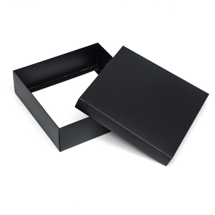 Коробка подарочная складная, упаковка, крышка-дно, чёрная, 20 х 20 х 6 см Коробка подарочная складная, упаковка, крышка-дно, чёрная, 20 х 20 х 6 см
