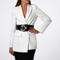 Ремень женский, ширина 10 см, пряжка золото, цвет чёрный