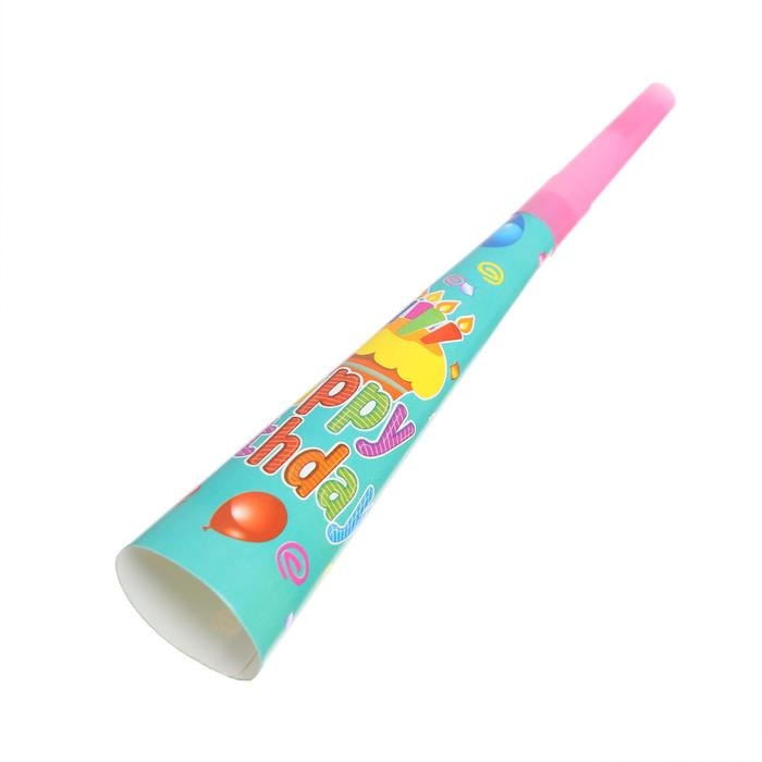 Дудка-гудок &laquo;С днём рождения&raquo;, набор 6 шт.