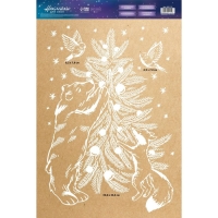 Наклейки новогодние для окон &laquo;Гравюра&raquo;, многоразовые, 33 х 50 см, Новый год