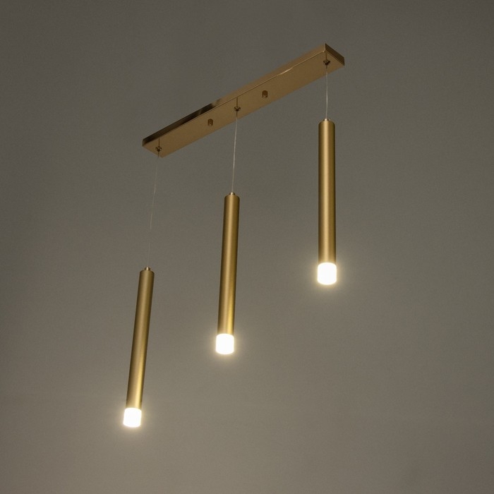 Светильник BayerLux Подвес BayerLuxной "Лейсана" 3хLED 3Вт 4000К золото 50х3х33-203см