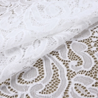 Кружевная эластичная ткань, 175 мм × 2,7 ± 0,5 м, цвет белый Кружевная эластичная ткань, 175 мм × 2,7 ± 0,5 м, цвет белый