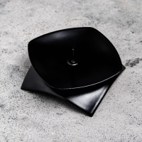 Подсвечник "Кварта Н" металл на 1 свечу, 9,5х3 см, черный Подсвечник "Кварта Н" металл на 1 свечу, 9,5х3 см, черный