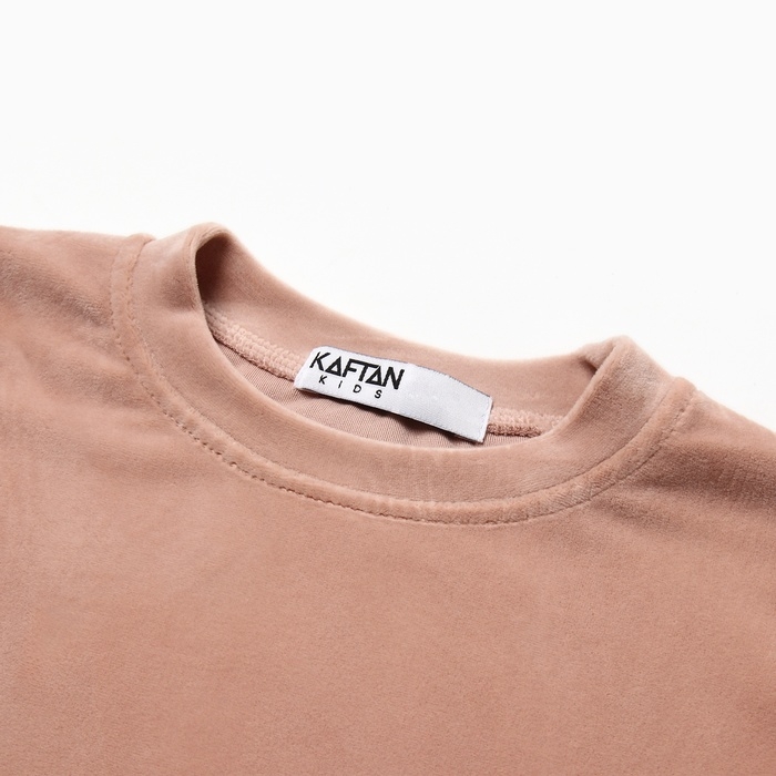 Костюм детский (свитшот, брюки) KAFTAN Plushy р.32 (110-116), бежевый Костюм детский (свитшот, брюки) KAFTAN Plushy р.32 (110-116), бежевый
