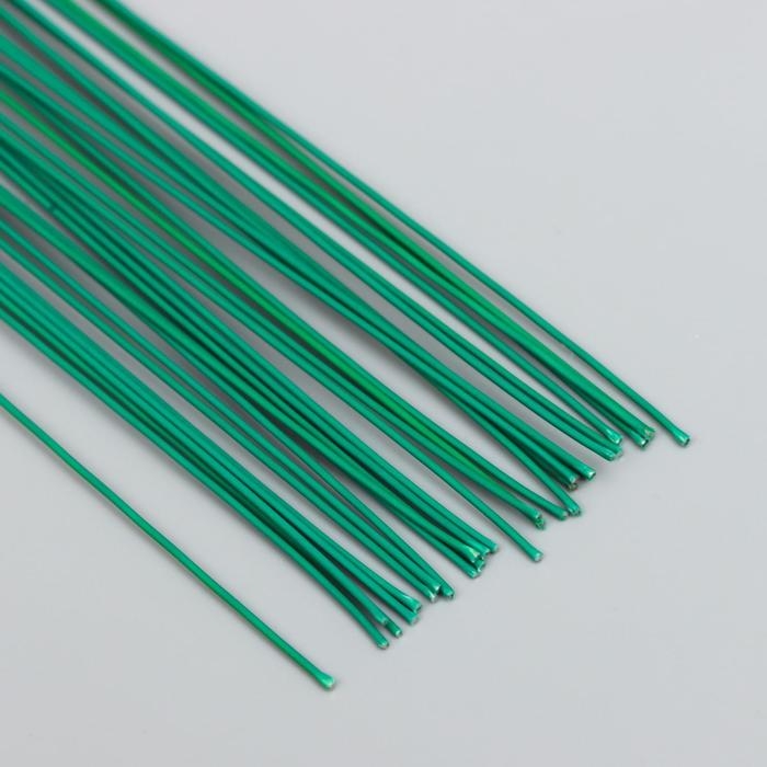 Проволока для творчества "Blumentag" 0.55 мм, 30 шт, 40 см, в пластиковой оплётке зеленый