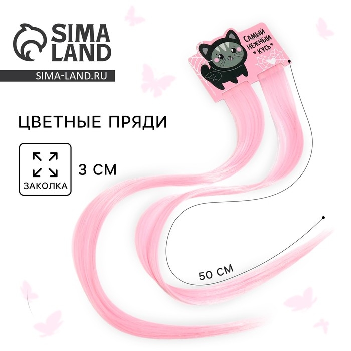 Заколка для волос, прядь &laquo;Нежный кусь&raquo;, 2 шт