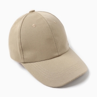 Кепка однотонная MINAKU, цвет бежевый, р-р 52-54 Кепка однотонная MINAKU, цвет бежевый, р-р 52-54