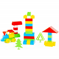 Конструктор &laquo;Строитель&raquo;, 66 деталей, в мешке