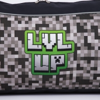 Сумка детская спортивная для мальчика &laquo;Пиксели&raquo;, 40х21х24 см, цвет серый