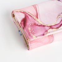 Кошелёк женский на кнопке, цвет розовый Кошелёк женский на кнопке, цвет розовый