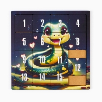 Головоломка "Пятнашки. Змейка", логическая настольная игра, 22 х 22 см