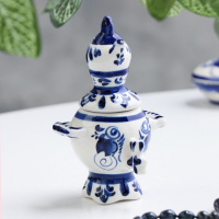 Фигурка фарфор гжель &laquo;Самовар&raquo;
