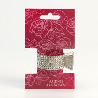 Зажим для волос со стразами «Нежность», 3,5 х 4,5 х 1.5 см Зажим для волос со стразами «Нежность», 3,5 х 4,5 х 1.5 см