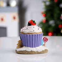 Светодиодная фигура &laquo;Дом из сладостей&raquo; 13 &times; 12 &times; 9 см, полистоун, батарейки LR44х2 (в комплекте), свечение тёплое белое