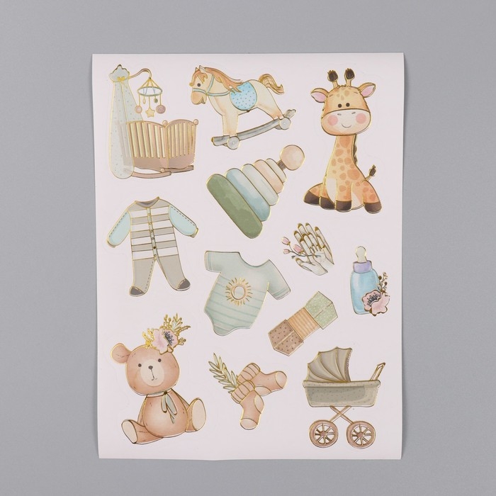 Фотоальбом 25 листов (наклейки+кольца) Фотоальбом 25 листов (наклейки+кольца) "Для малыша. Первый альбом" 19х27х3 см