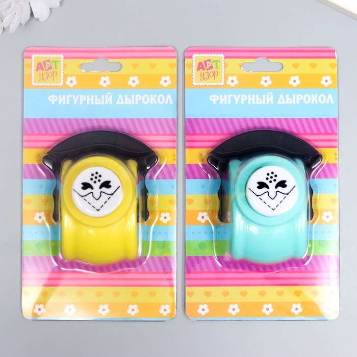 Дырокол фигурный "Одуванчик" d=2,5 см МИКС 4,2х6,7х7,7 см