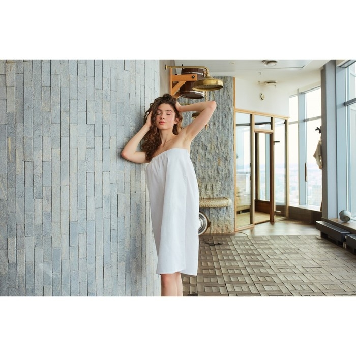 Полотенце вафельное Экономь и Я «Парео» 80х144 см, цвет белый, 100%хл, 200 г/м2 Полотенце вафельное Экономь и Я «Парео» 80х144 см, цвет белый, 100%хл, 200 г/м2