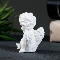 Фигура "Ангел с пальцем во рту" перламутр, 7х5х4см