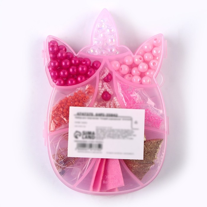 Набор бусин для украшения «Единорожка», с леской, с цепочкой, с декоративными элементами, 4+ Набор бусин для украшения «Единорожка», с леской, с цепочкой, с декоративными элементами, 4+